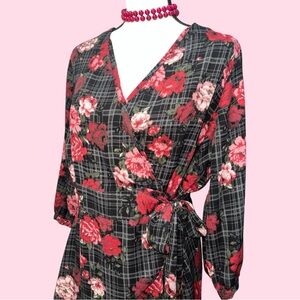 Torrid Wrap Hi-Lo Tunic Blouse with Tulip Hem